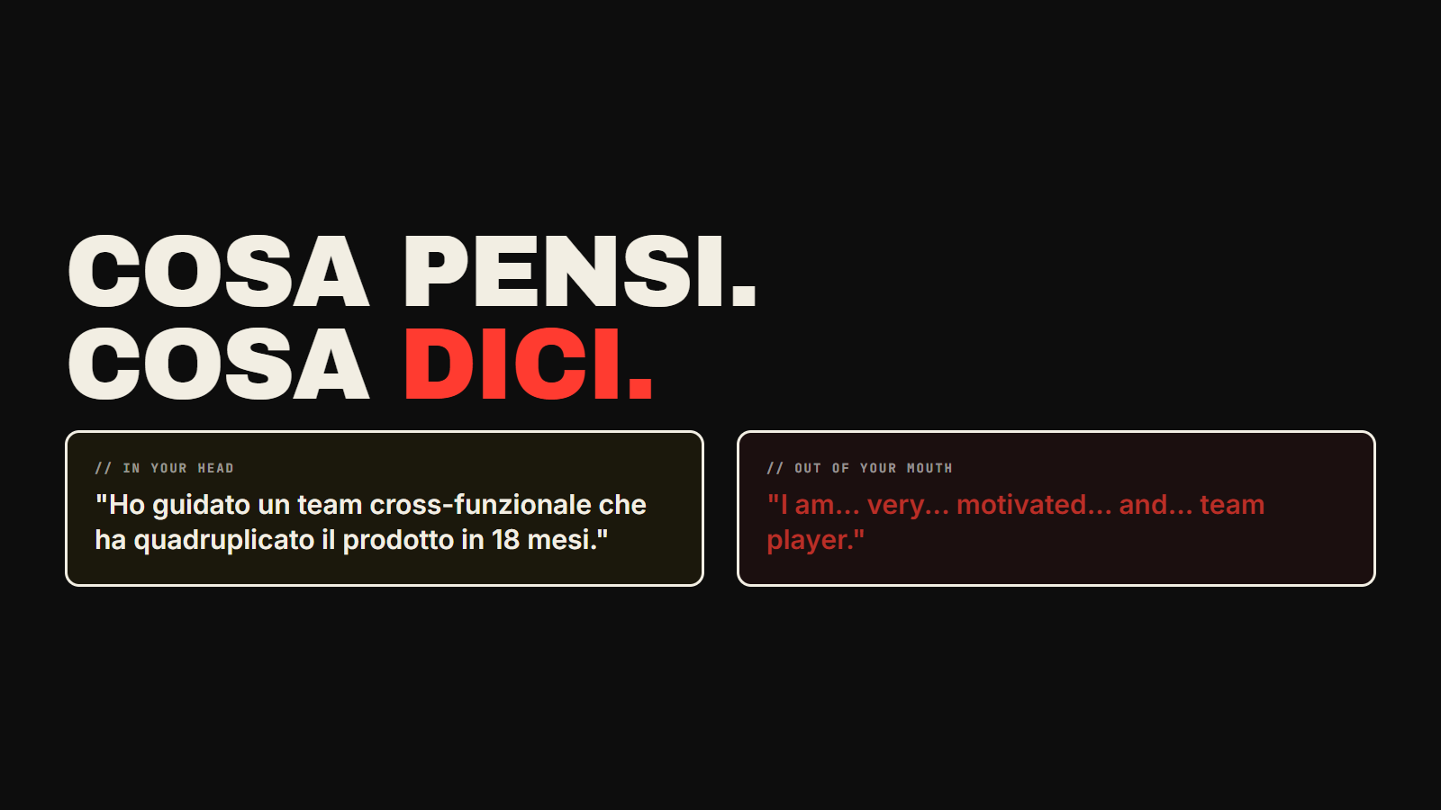 Hai le competenze. Ma quando il colloquio passa all'inglese, il cervello si blocca. Ecco come prepararti — con 30 frasi che suonano professionali, non da manuale.