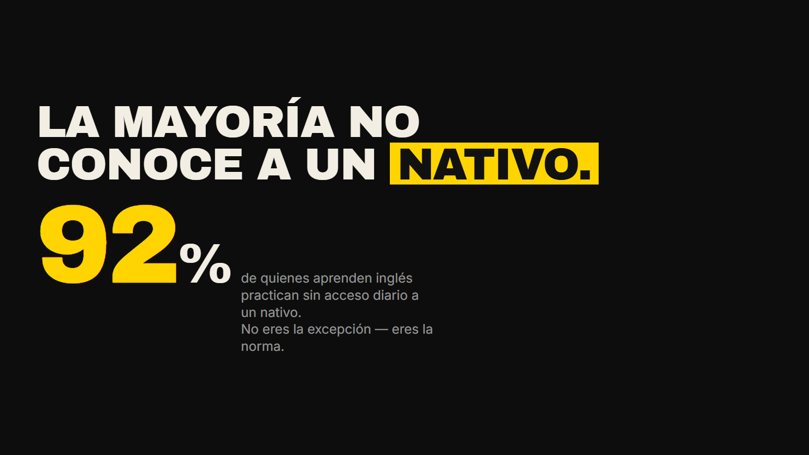 No tienes un amigo nativo de inglés. No vives en un país angloparlante. Aún necesitas practicar habla. Aquí cómo — sin nada de eso.