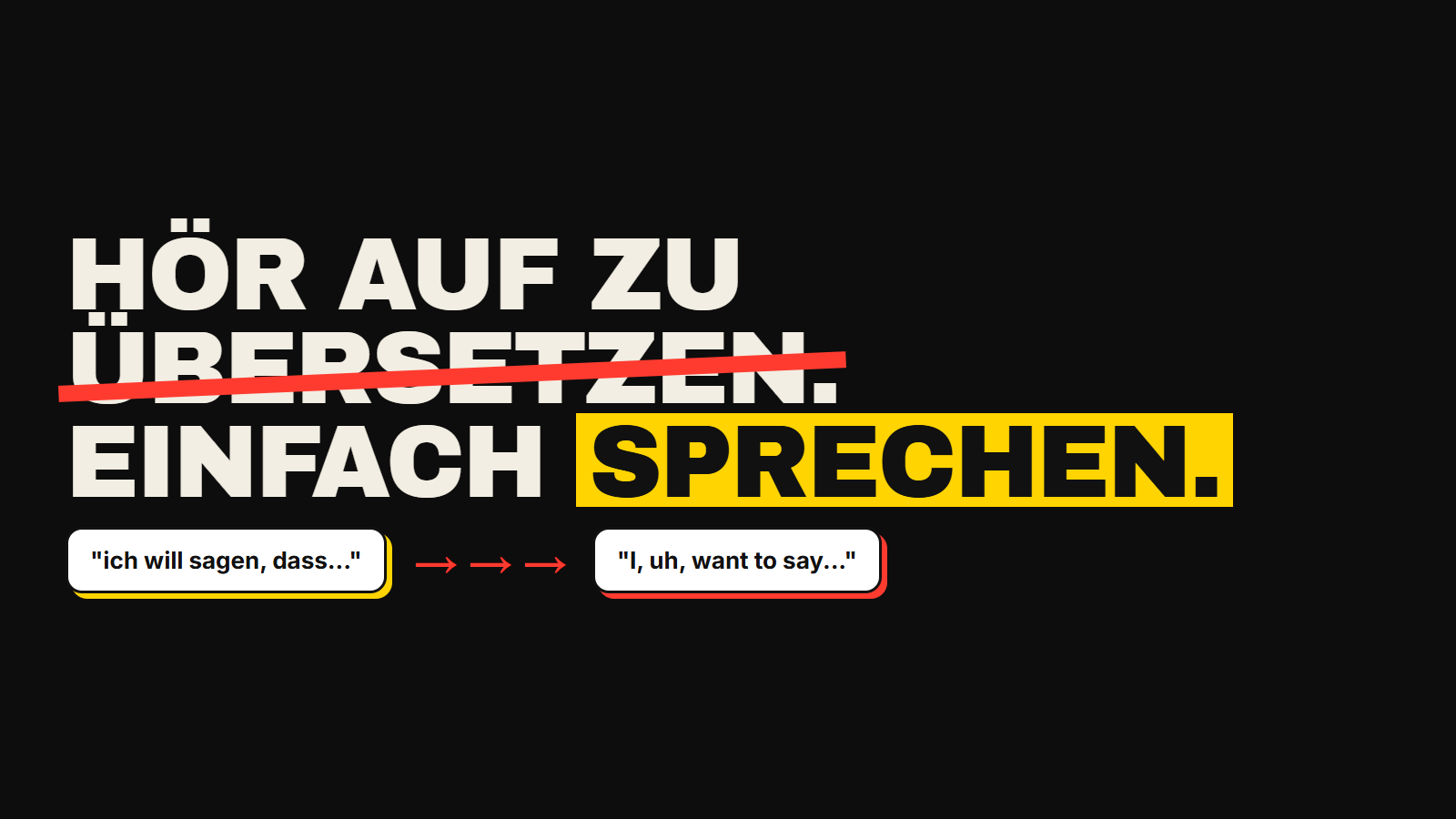 Du denkst auf Deutsch, übersetzt, dann sprichst du. Bis der Satz fertig ist, ist der Moment vorbei. So trainierst du dein Gehirn, mit dem Übersetzen aufzuhören — und einfach zu sprechen.