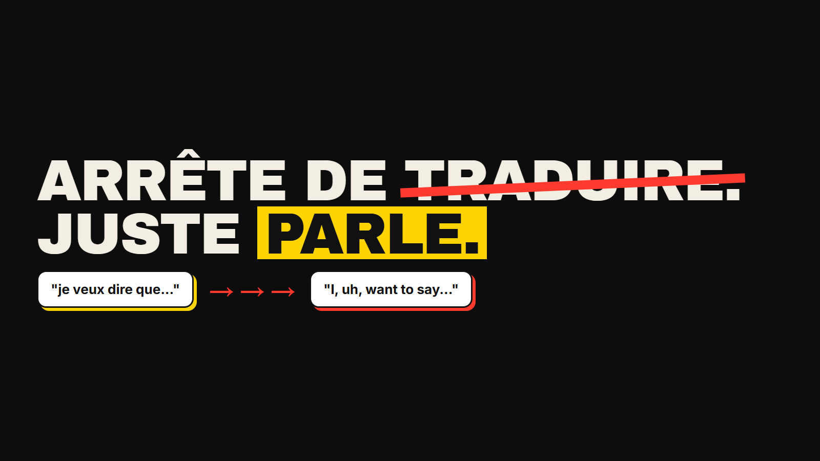 Tu penses en français, tu traduis, puis tu parles. Le temps d'avoir la phrase, le moment est passé. Voici comment entraîner ton cerveau à arrêter de traduire — et juste parler.