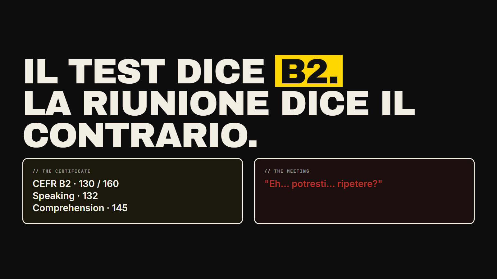 Hai passato il Duolingo English Test. Il punteggio sembrava buono. Poi sei entrato in una videochiamata in inglese e ti sei bloccato. Ecco perché il DET non misura la capacità reale di parlare.